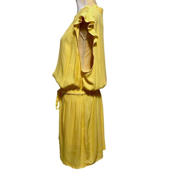 Loft Plus Size NWT Yellow Floral Ruffle Dress Women 22 *Pls See Description* - Picture 4 of 14